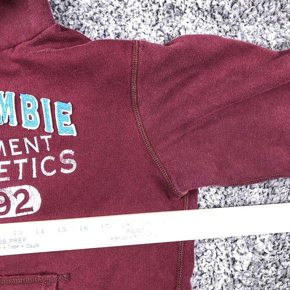Abercrombie Hoodie Teens XL Red Graphic Fleece Pullover Athletics Dept 92 - Picture 8 of 9